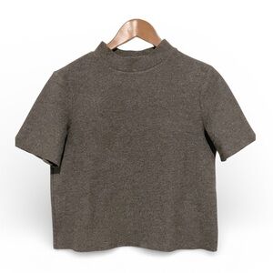 Zara Grey Short Sleeve Sweater - Medium